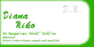 diana miko business card